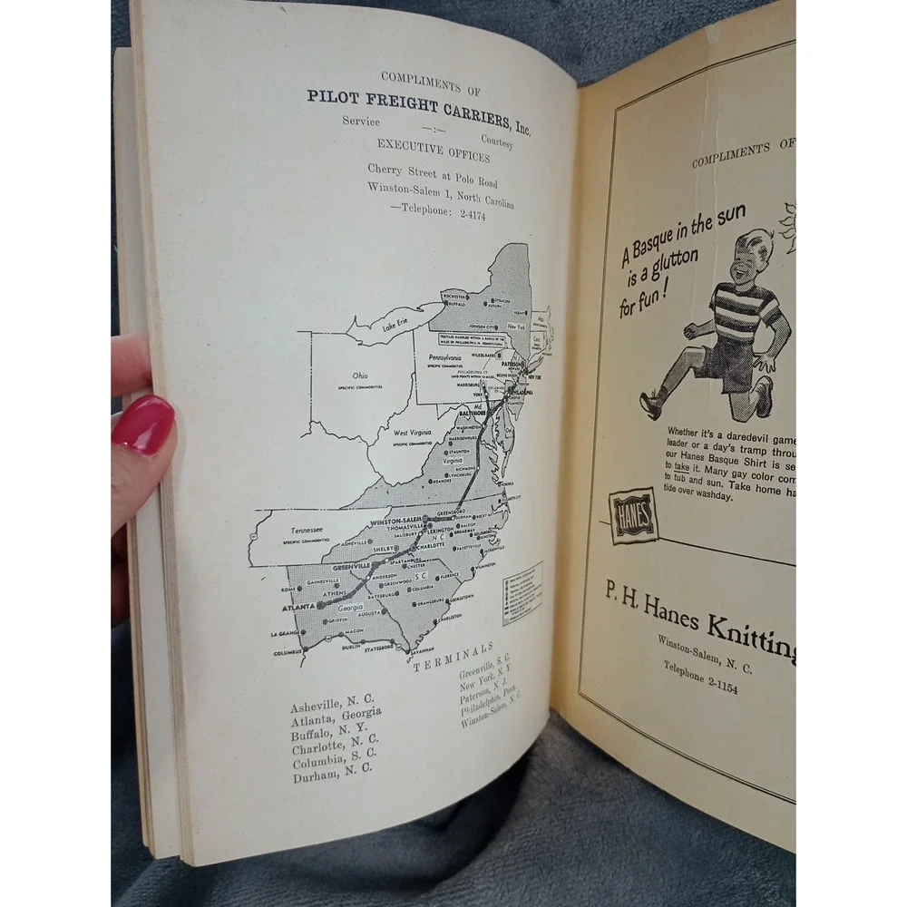 Maples Springs Methodist Church Cookbook 1950  First Edition Winston-Salem, NC‎